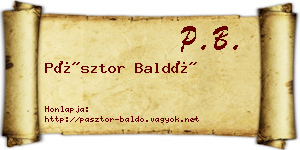 Pásztor Baldó névjegykártya